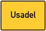 Place name sign Usadel