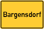 Place name sign Bargensdorf