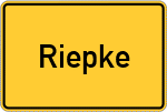 Place name sign Riepke