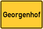 Place name sign Georgenhof