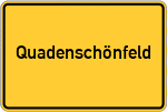Place name sign Quadenschönfeld