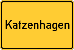 Place name sign Katzenhagen