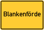 Place name sign Blankenförde