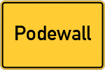 Place name sign Podewall