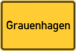 Place name sign Grauenhagen