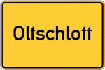 Place name sign Oltschlott