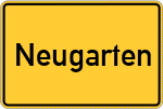 Place name sign Neugarten