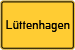 Place name sign Lüttenhagen