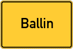 Place name sign Ballin