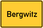 Place name sign Bergwitz