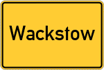 Place name sign Wackstow