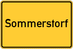 Place name sign Sommerstorf