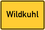 Place name sign Wildkuhl