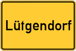 Place name sign Lütgendorf