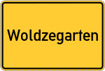 Place name sign Woldzegarten