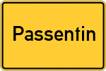 Place name sign Passentin