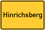 Place name sign Hinrichsberg