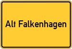 Place name sign Alt Falkenhagen