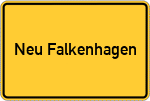 Place name sign Neu Falkenhagen
