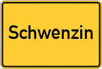 Place name sign Schwenzin