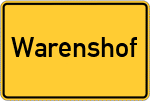 Place name sign Warenshof