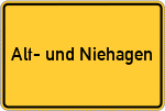 Place name sign Alt- und Niehagen