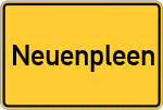 Place name sign Neuenpleen