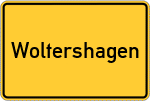 Place name sign Woltershagen