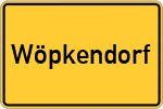 Place name sign Wöpkendorf