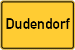 Place name sign Dudendorf