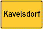 Place name sign Kavelsdorf
