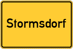 Place name sign Stormsdorf