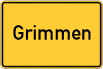 Place name sign Grimmen