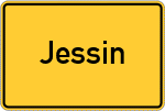 Place name sign Jessin