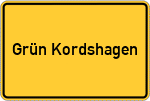 Place name sign Grün Kordshagen