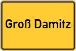 Place name sign Groß Damitz