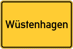 Place name sign Wüstenhagen