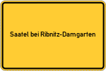 Place name sign Saatel bei Ribnitz-Damgarten