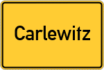 Place name sign Carlewitz