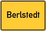 Place name sign Berlstedt