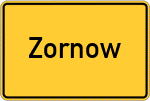 Place name sign Zornow