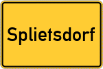 Place name sign Splietsdorf