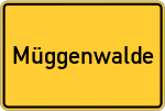 Place name sign Müggenwalde