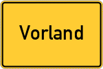 Place name sign Vorland