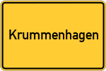 Place name sign Krummenhagen