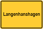 Place name sign Langenhanshagen