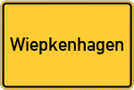 Place name sign Wiepkenhagen