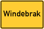 Place name sign Windebrak