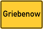 Place name sign Griebenow