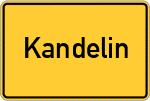 Place name sign Kandelin